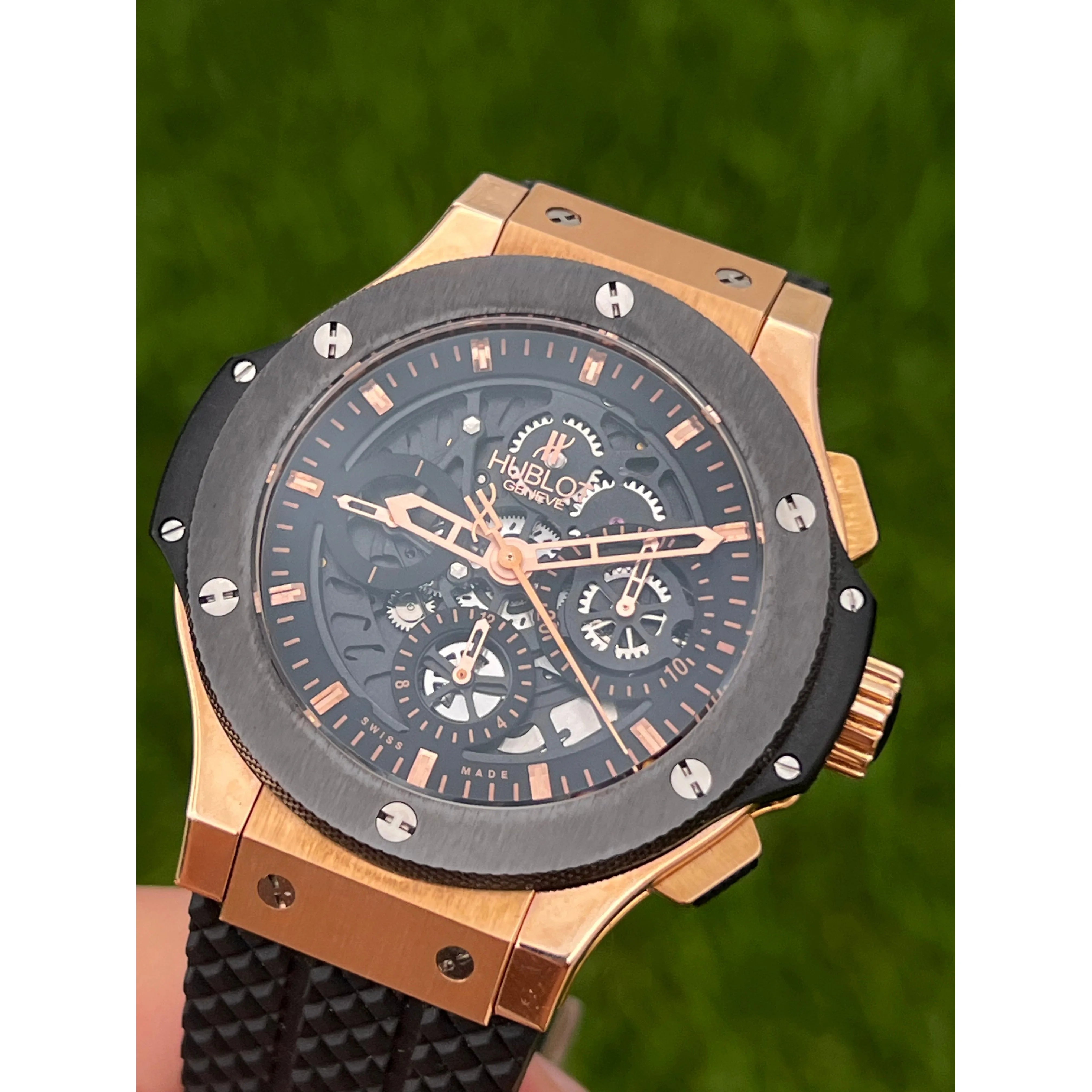 Hublot aero bang on sale gold