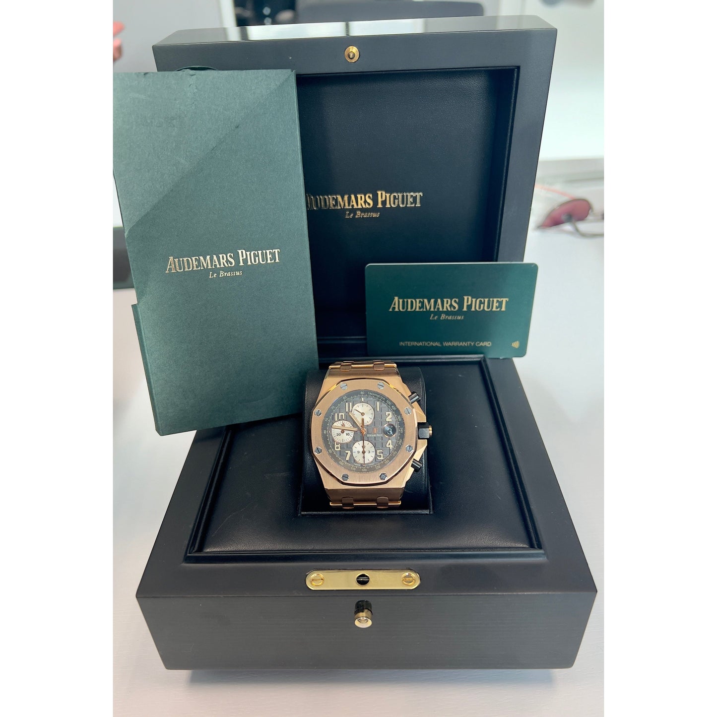 Audemars Piguet Watches Audemars Piguet Royal Oak Offshore “Brick” Rose Gold Ruthenium Dial 2017 Box and Papers 264700R.00.1000OR.02