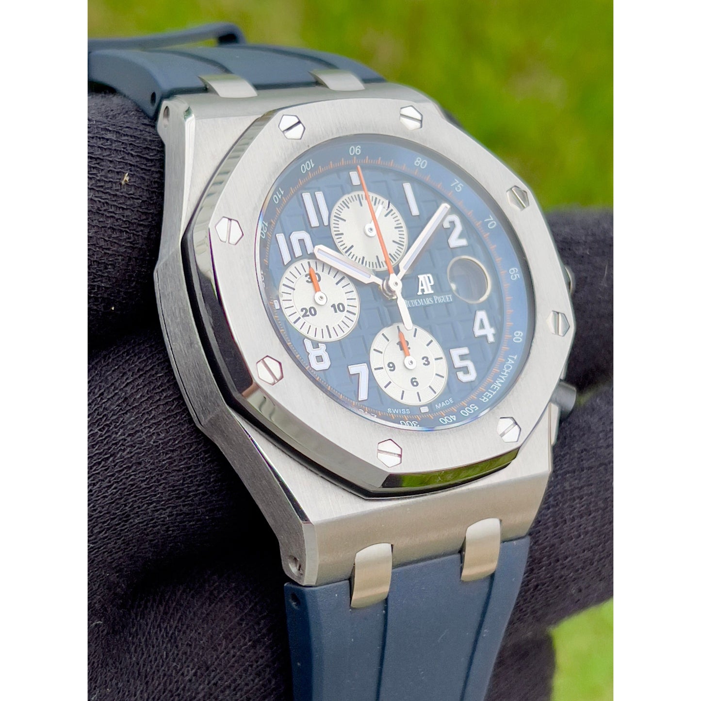 Audemars Piguet Watches Audemars Piguet Royal Oak Offshore Chronograph Navy 2017 Papers 26470STOOA027CA01