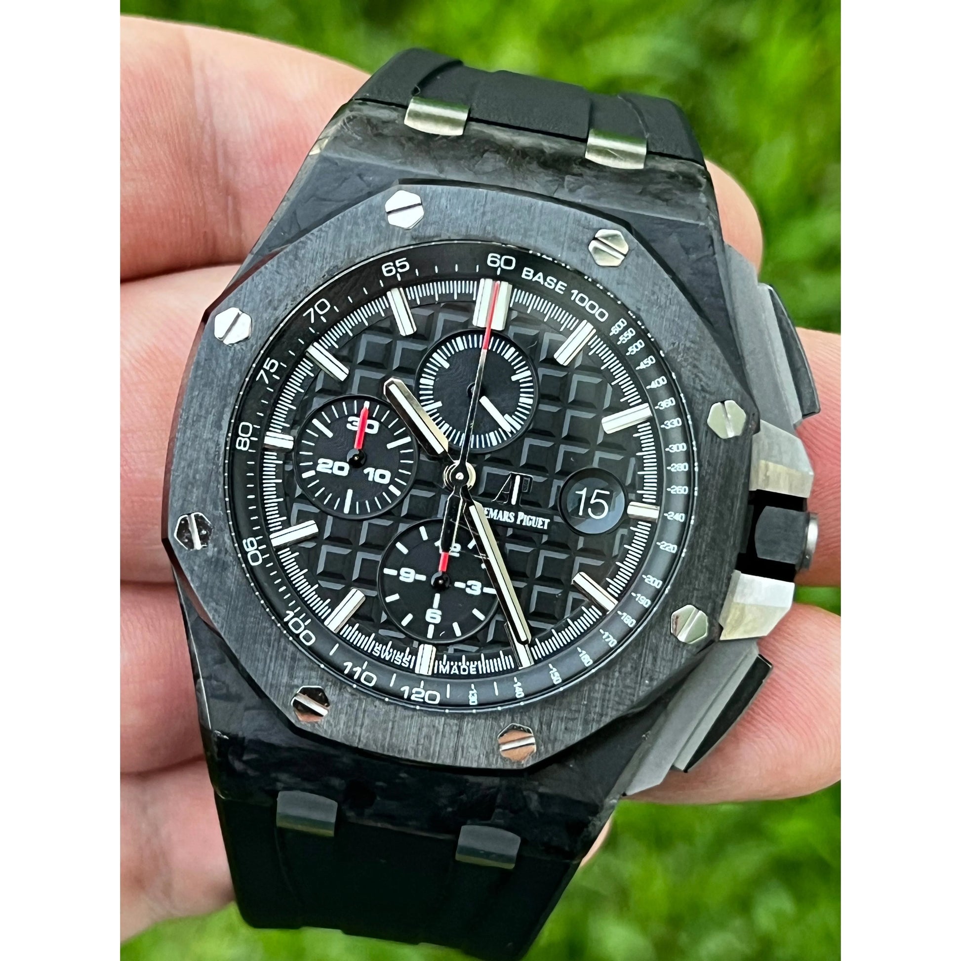 Royal Oak Offshore 44mm Carbon Case Ceramic Bezel Box and Papers Impressive Timepieces