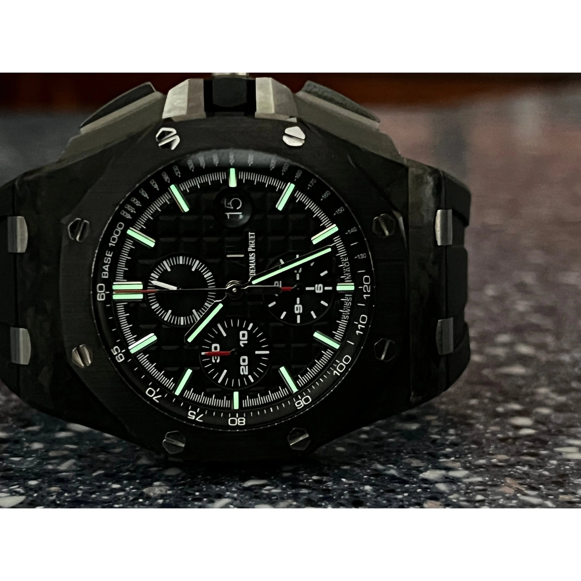 Audemars Piguet Watches Royal Oak Offshore 44mm Carbon Case Ceramic Bezel Box and Papers 26400AU.OO.A002CA.01