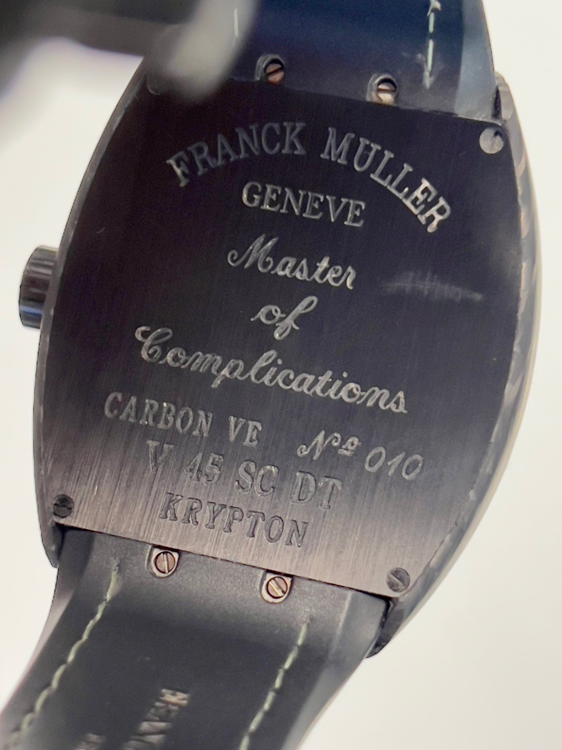 Franck Muller Watches Franck Mueller Krypton Carbon V45 SC DT Limited Edition Box and Papers