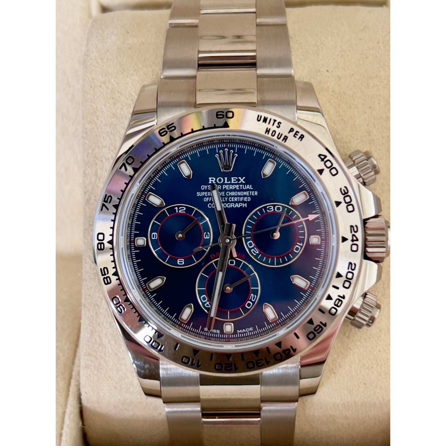 Rolex Watches Rolex Daytona Cosmograph White Gold Blue Dial