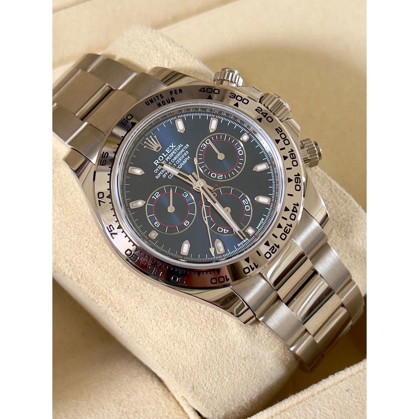 Rolex Watches Rolex Daytona Cosmograph White Gold Blue Dial