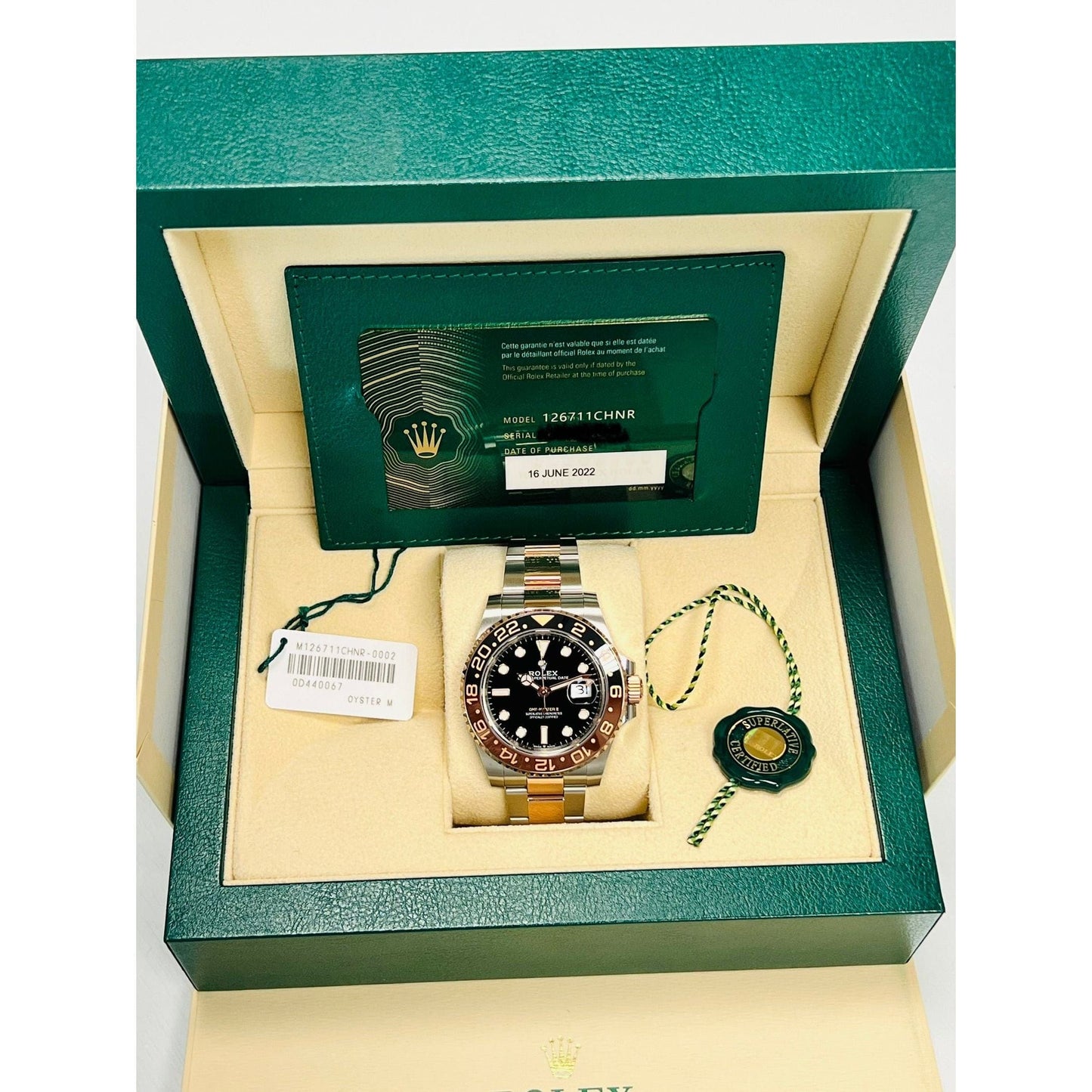 Rolex Watches Rolex GMT-Master II Rootbeer Box and Papers 2022 126711CHNR